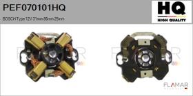 HQ PEF070101HQ - Soporte, escobillas de carbón BOSCH Type 12V 31mm 86mm 25mm