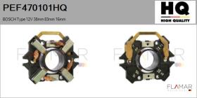 HQ PEF470101HQ - Soporte, escobillas de carbón BOSCH Type 12V 38mm 83mm 16mm