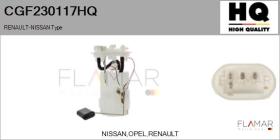 HQ CGF230117HQ - Unidad Alimentacion Combustible Renault-Nissan