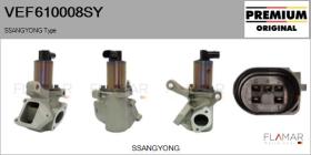 SSANGYONG VEF610008SY - Valvula EGR