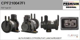 FIAT CPF210047FI - Válvula presion, control de gases de escape