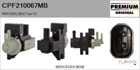 MERCEDES BENZ CPF210067MB - Válvula presion, control de gases de escape