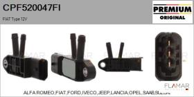 FIAT CPF520047FI - Válvula presion, control de gases de escape
