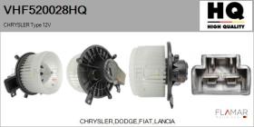 HQ VHF520028HQ - Ventilador habitáculo CHRYSLER Type 12V