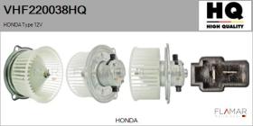 HQ VHF220038HQ - Ventilador habitáculo HONDA Type 12V
