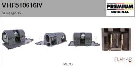 IVECO VHF510616IV - Ventilador habitáculo IVECO Type 24V