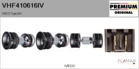 IVECO VHF410616IV - Ventilador habitáculo IVECO Type 24V