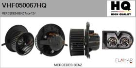 HQ VHF050067HQ - Ventilador habitáculo MERCEDES-BENZ Type 12V