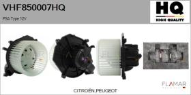 HQ VHF850007HQ - Ventilador habitáculo PSA Type 12V