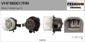 RENAULT NISSAN VHF660017RN - Ventilador habitáculo RENAULT Type 12V