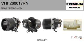 RENAULT NISSAN VHF260017RN - Ventilador habitáculo RENAULT Type 12V