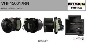 RENAULT NISSAN VHF150017RN - Ventilador habitáculo RENAULT Type 12V