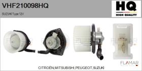 HQ VHF210098HQ - Ventilador habitáculo SUZUKI Type 12V