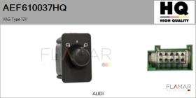 HQ AEF610037HQ - CONMUTADOR AJUSTE ESPEJO VAG TYPE 12V