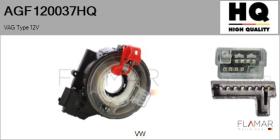 HQ AGF120037HQ - MUELLE ESPIRAL, AIRBAG  VAG TYPE 12V