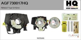 HQ AGF730017HQ - MUELLE ESPIRAL, AIRBAG  RENAULT TYPE 12V 52MM