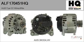 HQ ALF170451HQ - ALTERNADOR  VALEO TYPE 12V 140AMP PR6