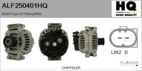HQ ALF250401HQ - ALTERNADOR  BOSCH TYPE 12V 150AMP PFR6