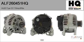 HQ ALF260451HQ - ALTERNADOR  VALEO TYPE 12V 110AMP PFR6