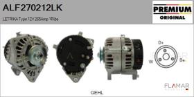 MAHLE ALF270212LK - ALTERNADOR  LETRIKA TYPE 12V 265AMP PV1
