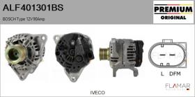 BOSCH ALF401301BS - ALTERNADOR  BOSCH TYPE 12V 90AMP