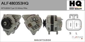 HQ ALF480353HQ - ALTERNADOR  MITSUBISHI TYPE 12V 40AMP PV1