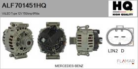 HQ ALF701451HQ - ALTERNADOR  VALEO TYPE 12V 150AMP PFR6