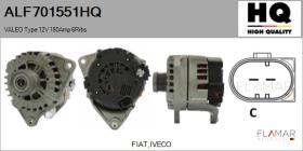 HQ ALF701551HQ - ALTERNADOR  VALEO TYPE 12V 180AMP 6RIBS