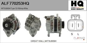 HQ ALF770253HQ - ALTERNADOR  MITSUBISHI TYPE 12V 90AMP PR4