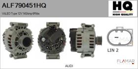 HQ ALF790451HQ - ALTERNADOR  VALEO TYPE 12V 140AMP PFR6