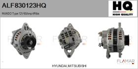 HQ ALF830123HQ - ALTERNADOR  MANDO TYPE 12V 60AMP PR4