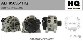 HQ ALF850351HQ - ALTERNADOR  VALEO TYPE 12V 90AMP PFR6