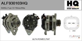 HQ ALF930103HQ - ALTERNADOR  MARELLI TYPE 12V 150AMP