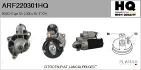 HQ ARF220301HQ - MOTOR DE ARRANQUE BOSCH TYPE 12V 2,30KW 10/11T CW