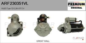 VALEO ARF230351VL - MOTOR DE ARRANQUE 12V 2KW