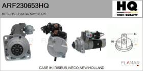 HQ ARF230653HQ - MOTOR DE ARRANQUE MITSUBISHI TYPE 24V 5KW 10T CW