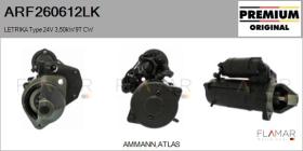 MAHLE ARF260612LK - MOTOR DE ARRANQUE LETRIKA TYPE 24V 3,50KW 9T CW