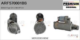 BOSCH ARF570001BS - MOTOR DE ARRANQUE 12V 1,7KW