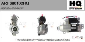 HQ ARF680102HQ - MOTOR DE ARRANQUE HITACHI TYPE 12V 1,40KW 13T
