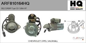 HQ ARF810164HQ - MOTOR DE ARRANQUE DELCOREMY TYPE 12V 1,80KW 9T