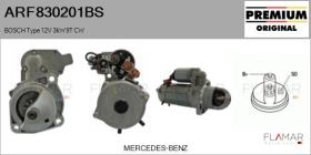 BOSCH ARF830201BS - MOTOR DE ARRANQUE BOSCH TYPE 12V 3KW 9T CW