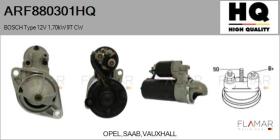 HQ ARF880301HQ - MOTOR DE ARRANQUE BOSCH TYPE 12V 1,70KW 9T CW