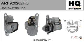 HQ ARF920202HQ - MOTOR DE ARRANQUE HITACHI TYPE 12V 1,20KW 10T CW