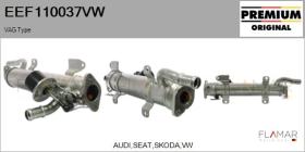 VW EEF110037VW - ELEMENTO ENFRIADOR,RECICLAJE GASES ESCAPE VAG TYPE