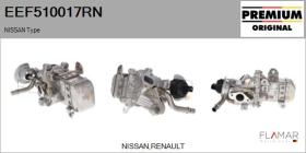 RENAULT NISSAN EEF510017RN - ELEMENTO ENFRIADOR,RECICLAJE GASES ESCAPE