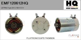 HQ EMF120612HQ - MOTOR ELéCTRICO   LETRIKA TYPE 24V 2,10KW CCW