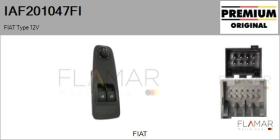 FIAT IAF201047FI - INTERRUPTOR, ELEVALUNAS FIAT TYPE 12V