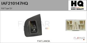 HQ IAF210147HQ - INTERRUPTOR, ELEVALUNAS FIAT TYPE 12V
