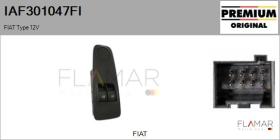 FIAT IAF301047FI - INTERRUPTOR, ELEVALUNAS FIAT TYPE 12V