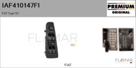FIAT IAF410147FI - INTERRUPTOR, ELEVALUNAS FIAT TYPE 12V